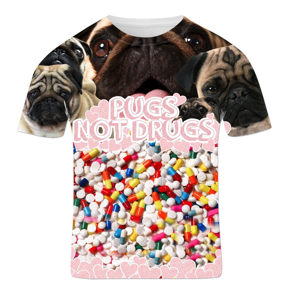 pugs not drugs t shirt