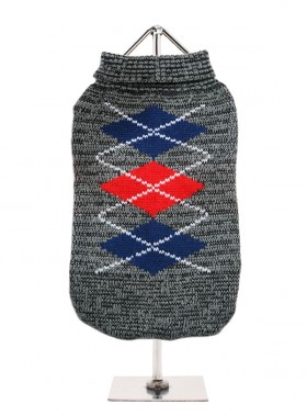 URBAN CHARCOAL ARGYLE SWEATER