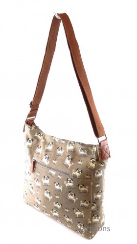 Cute Pug Printed Over The Shoulder Handbag