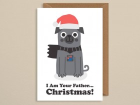 Star Wars Pug Christmas Card